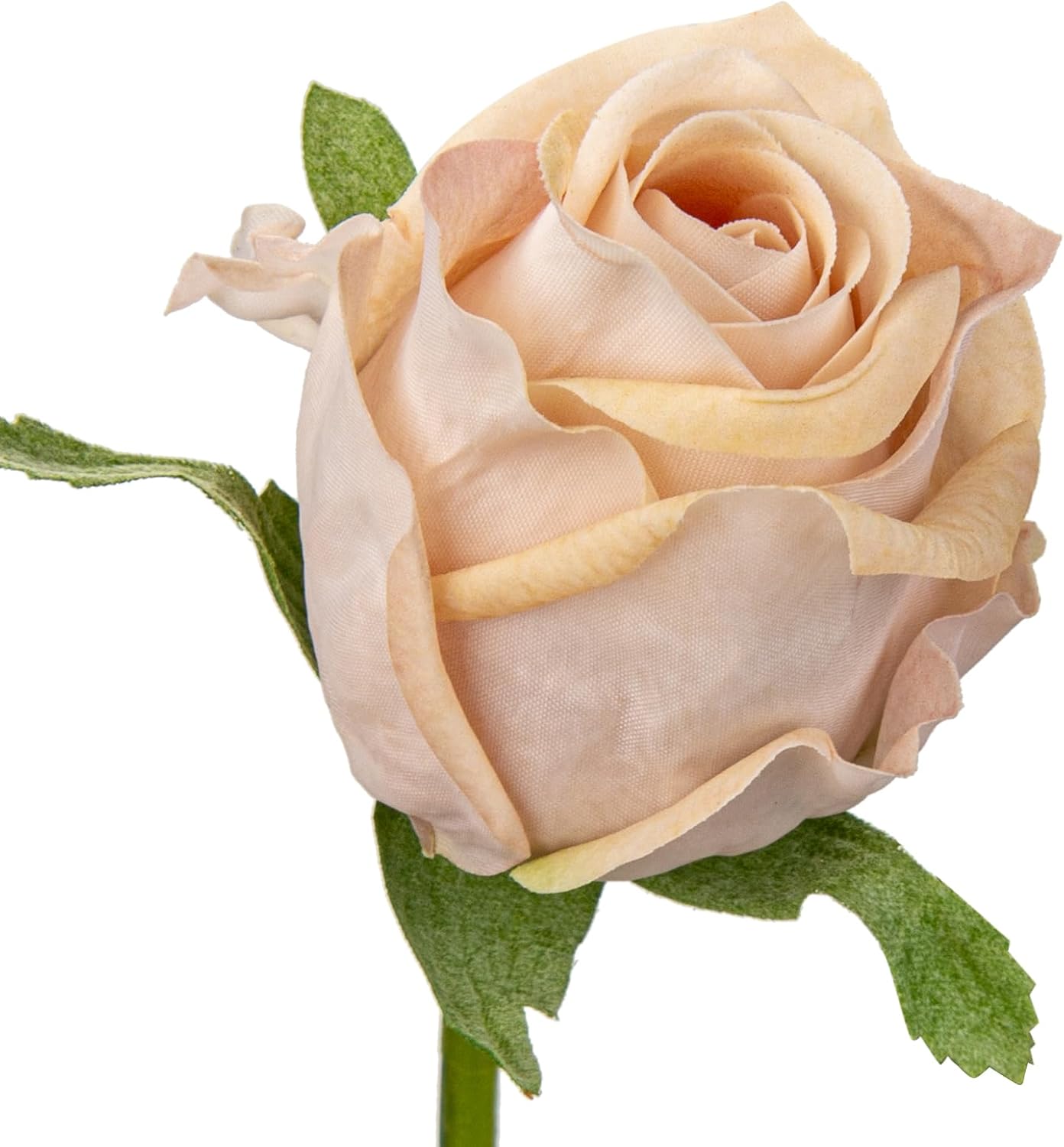 Artificial Realistic Roses Champagne Flowers 24" Real Touch Silk Roses Bouquet Long Stems Rose for Flower Arrangement Fake Roses Decor for Home Party Wedding Table Centerpieces Roses Realistic - 5 Pcs - Image 3