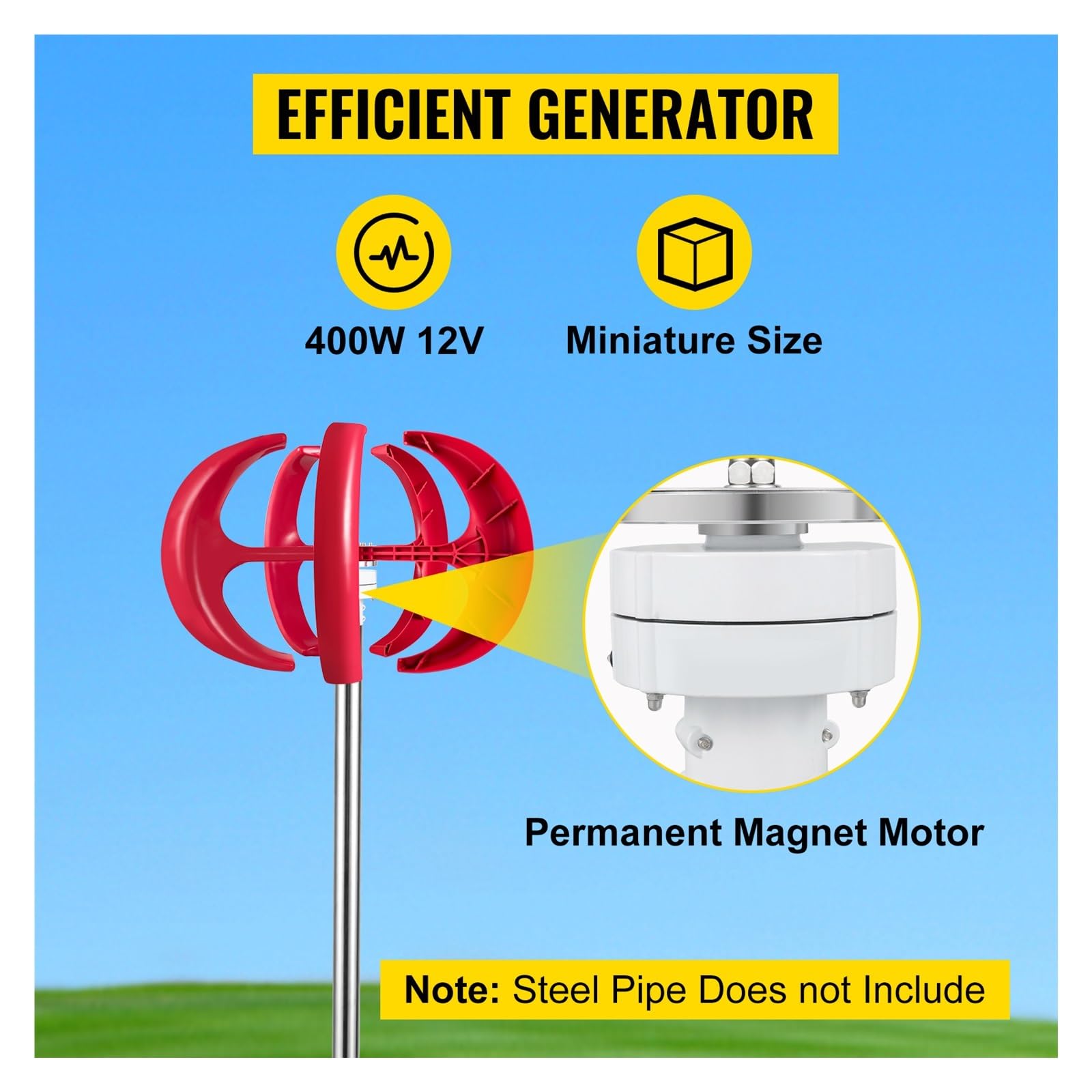 Oś Pionowa Turbina Wiatrowa 12V 100W/400W/600W Alternatywny Generator Energii VAWT Mały Wiatrak Energia Z Kontrolerem Wysoka Wydajność(600W Built in)