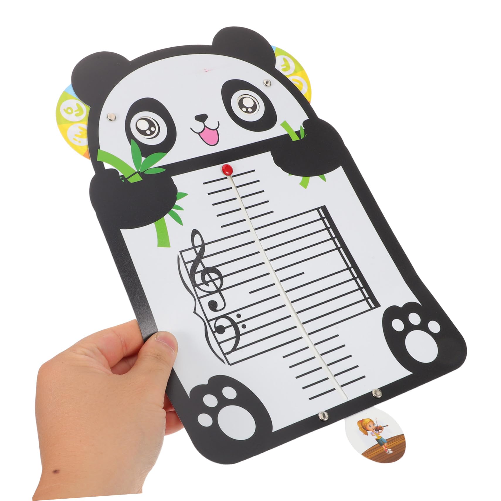 iplusmile Tableau D’Apprentissage Musical Panda pour Débutants, Tableau Blanc De Portée Musicale Portable, Fiches Éducatives De Notes Et Rythme, Outil Pédagogique Mobile pour École Et Maison
