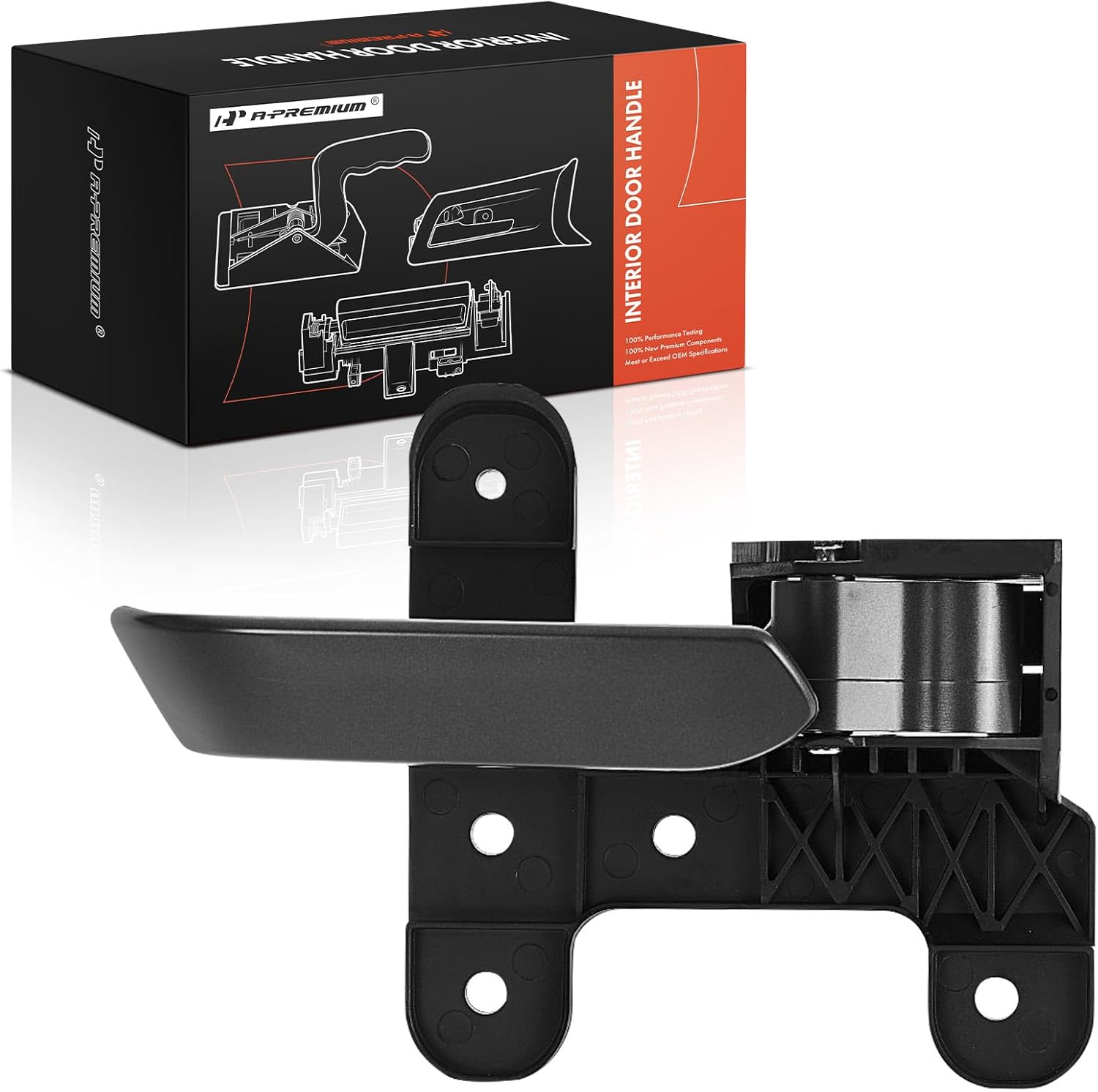 A-Premium Front or Rear Right Passenger Side Interior Door Handle Compatible with Nissan Pathfinder Armada 2004, Titan 2004-2014, Armada 2005-2014 & Infiniti QX56 2004-2010, Painted Dark Gray