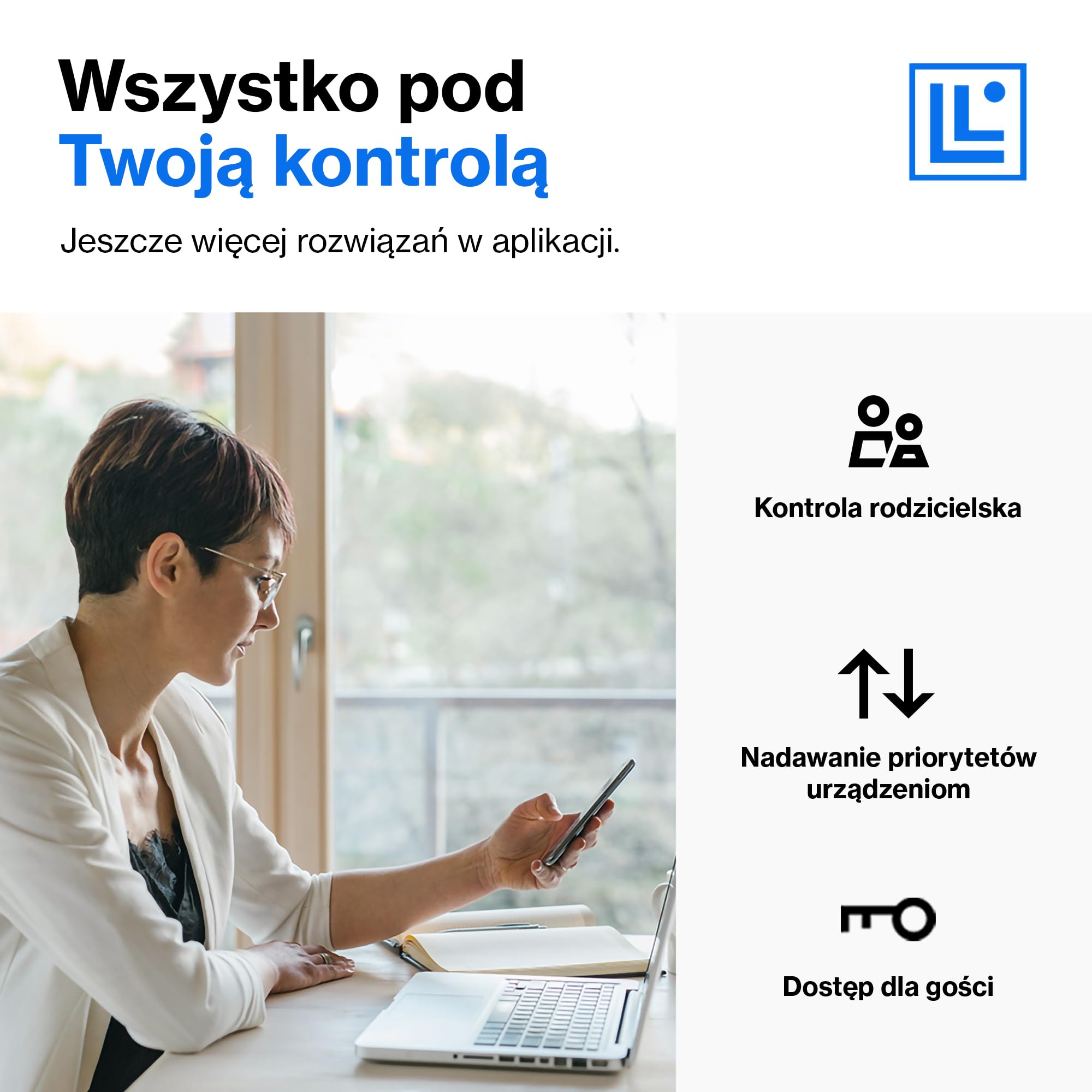 Linksys Hydra Pro 6E Triple Band Mesh WiFi Router 6E (do gier, 8 strumieni, pasmo 6 GHz, przepustowość do 6,6 Gb/s, zasięg 250 m2, ponad 55 urządzeń, współpracuje z Velop Mesh)