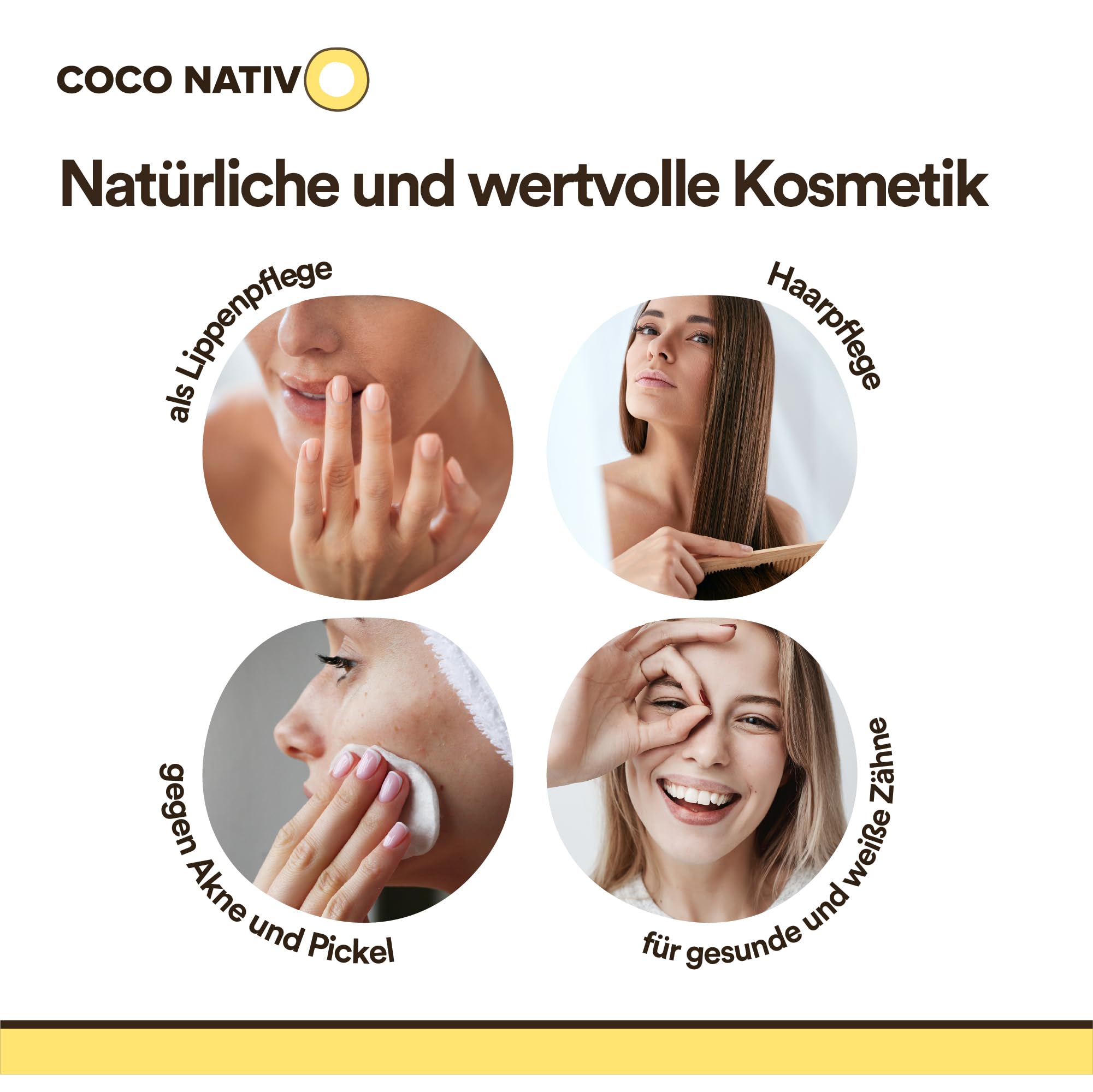 Kokosöl Bio CocoNativo Geschmacksneutral (desodoriert) - Coconut oil 1000mL (1L) - Bio Kokosfett, Kokosnussöl, Premium, Nativ, Kaltgepresst, Rohkostqualität - zum Kochen und Backen, für Haare und Haut