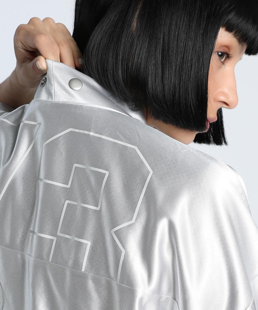 PUMA Women, Jer-She Baseball Jersey, Feather Gray, L, (63079901) 4