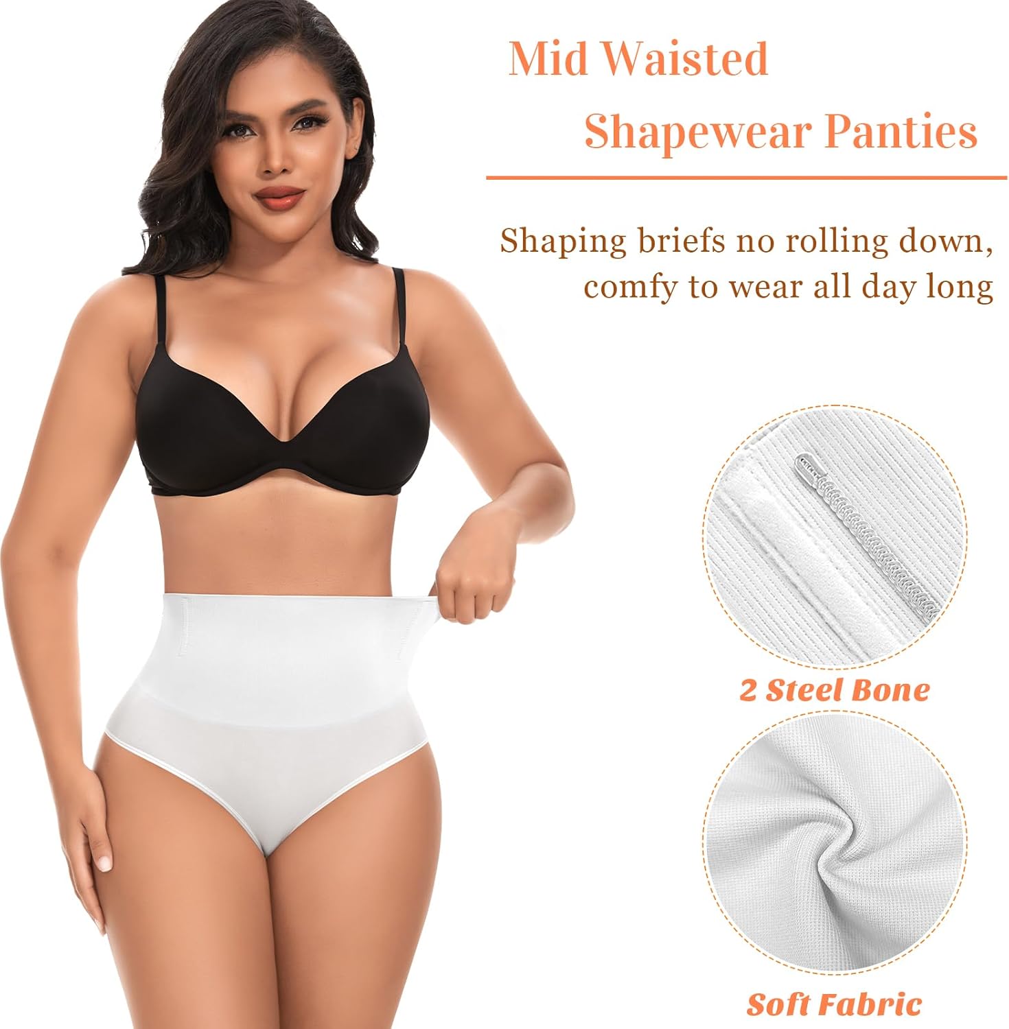 Werena Tummy Control Shapewear Underwear for Women High Waisted Body Shaper Panties Slimming Girdle Shaping Briefs - Image 4