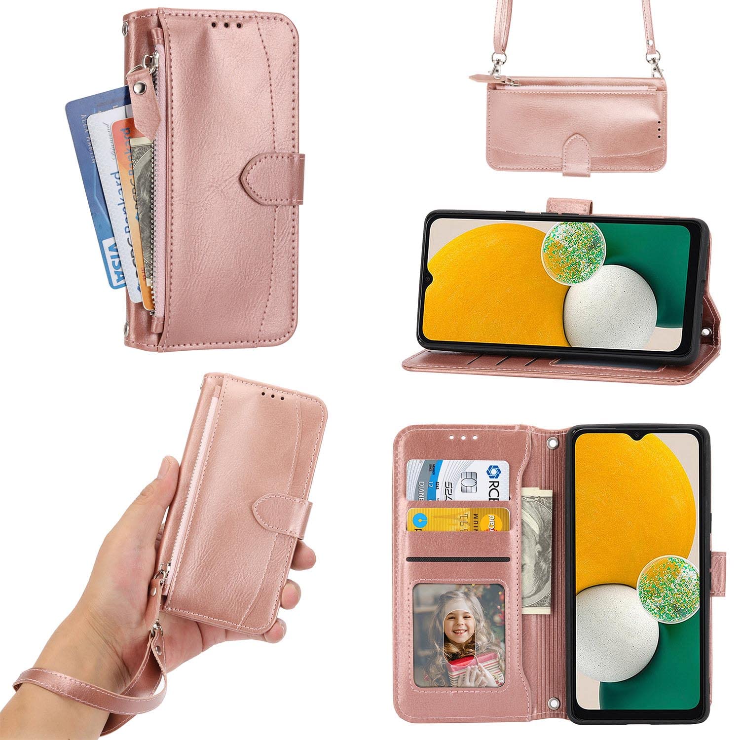 SailorTech For IPhone 12 Pro Max Phone Case With Credit Card Holder For Men, IPhone 12 Pro Max Case With Credit Card Slots Wallet Zipper Case For - View #9