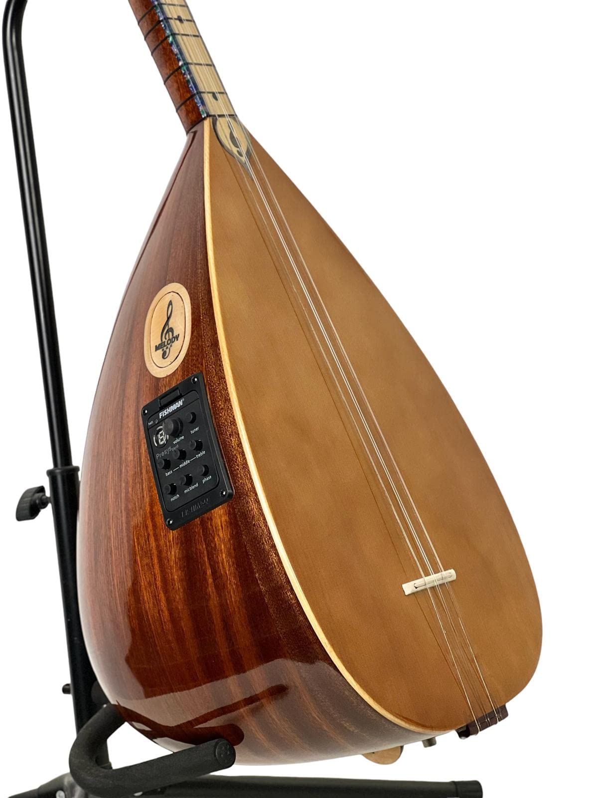 Melody Profesyonel Saz Baglama à col long avec égaliseur Fishmann