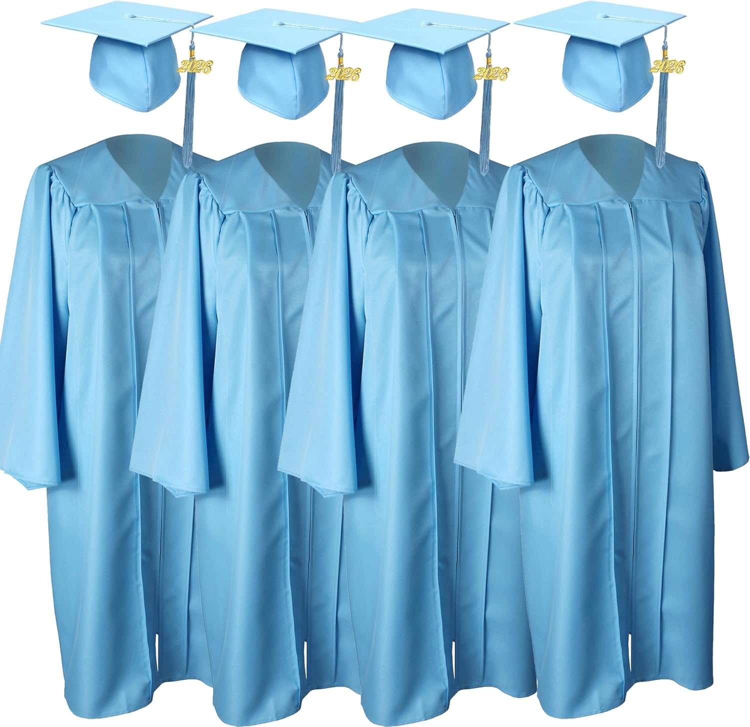 MyGradDay Unisex Matte 4 Pcs Graduation Cap and Gown 2026 2025 Tassel set