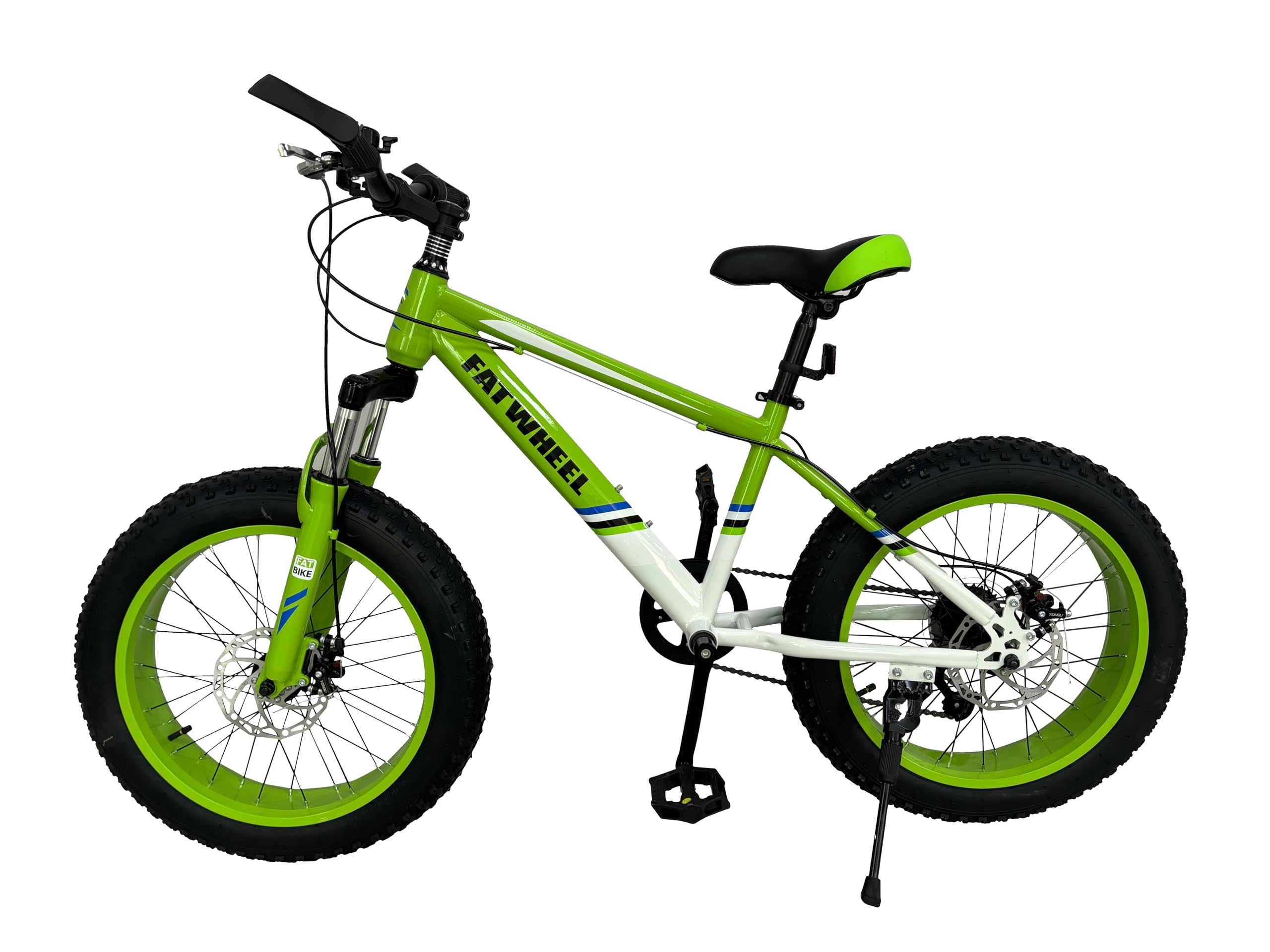 FATWHEEL Bicicletta Bambini 20" Fat Bike Freni a Disco Ruote Grosse MTB Tutti Terreni 7-12 Anni