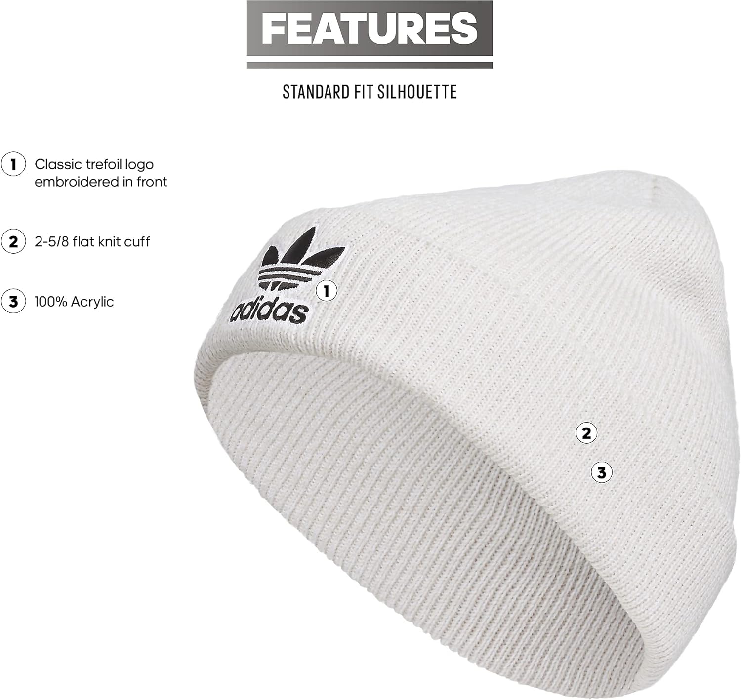 adidas Originals Unisex-Adult Trefoil Beanie - Image 2