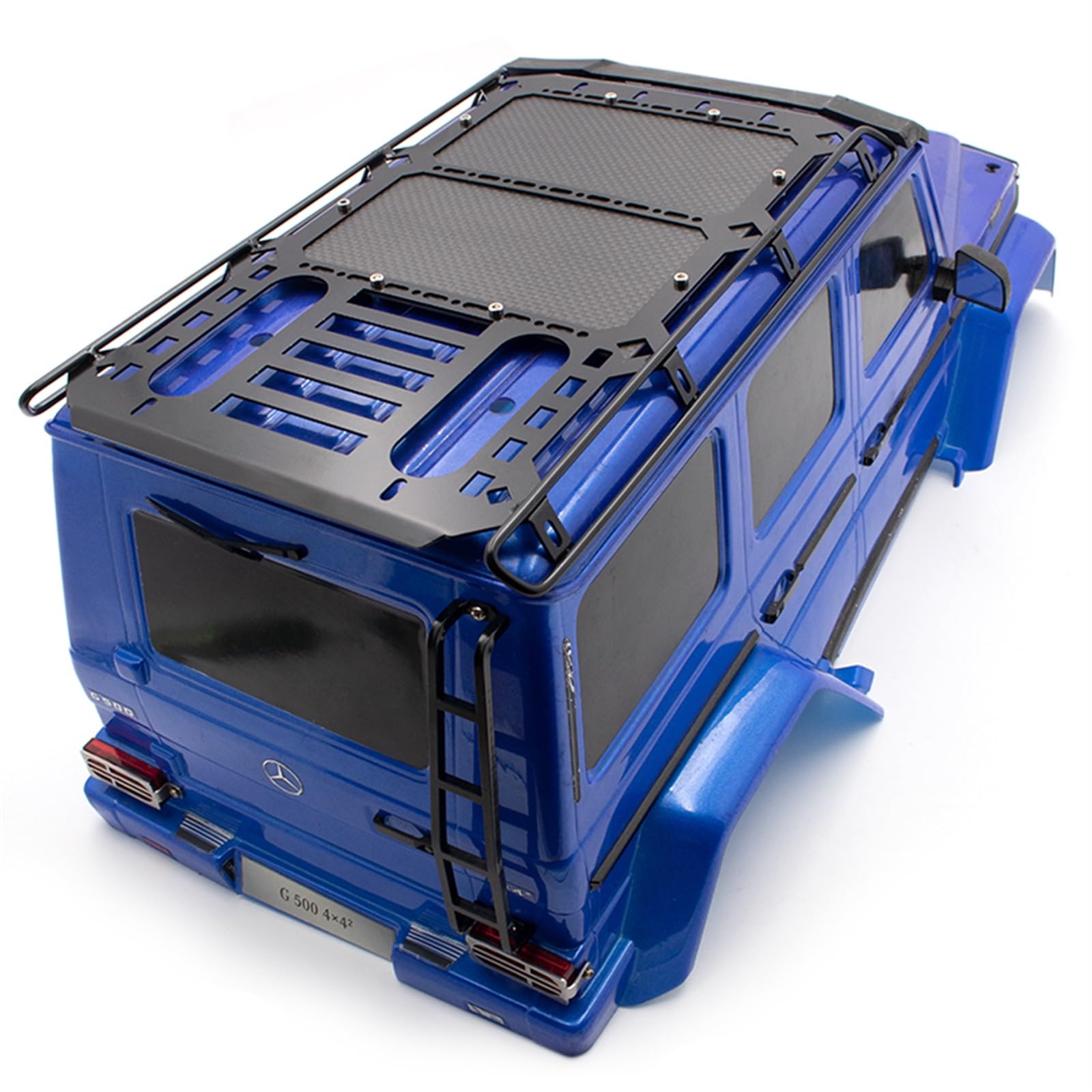 Metalowy bagażnik dachowy wyścigowy z panelem z włókna węglowego 253x168mm Ulepszenia Części Akcesoria RC Crawler Car, dla Traxxas, TRX4 G500 Bagażnik dachowy