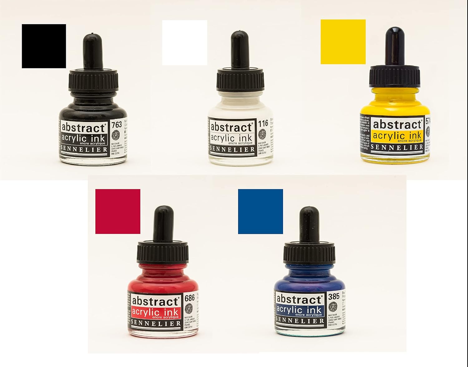 Abstract Ink Set of 5-30ml Bottles