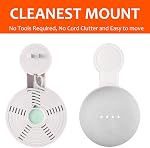 (2 Pack) Outlet Wall Mount Holder for Google Home Mini and Google Nest Mini, A Space-Saving Accessories with Cord Management for Google Mini Smart Speaker, No Messy Wires or Screws