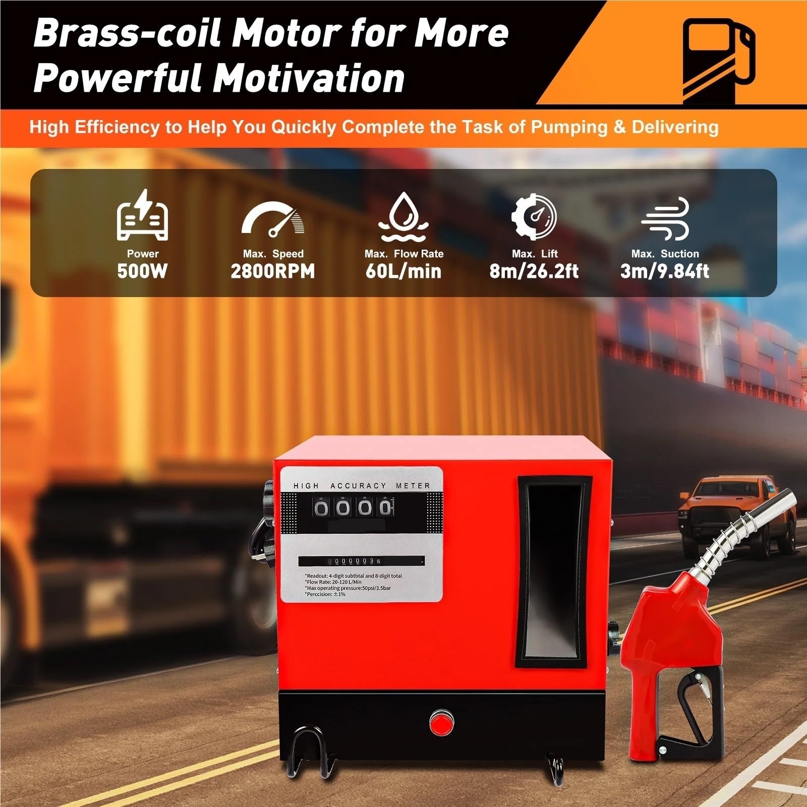 Kit de bomba eléctrica diésel 220 V y 550 W, dosificadora, autocebante, para vehículos, tractores embarcaciones Bomba combustible eléctrica