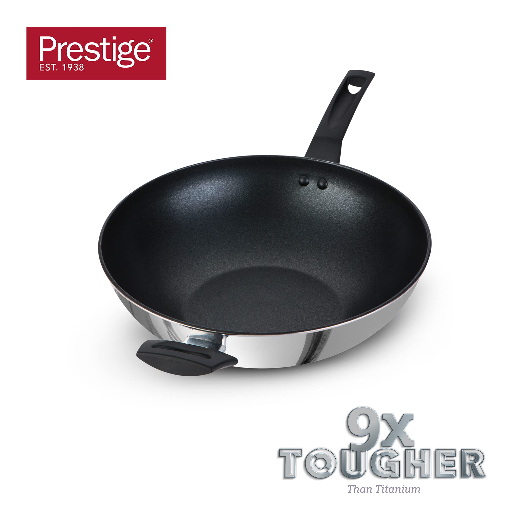 Amazon.co.jp: Prestige 9 x Tougher ステンレススチール 炒め鍋 30cm