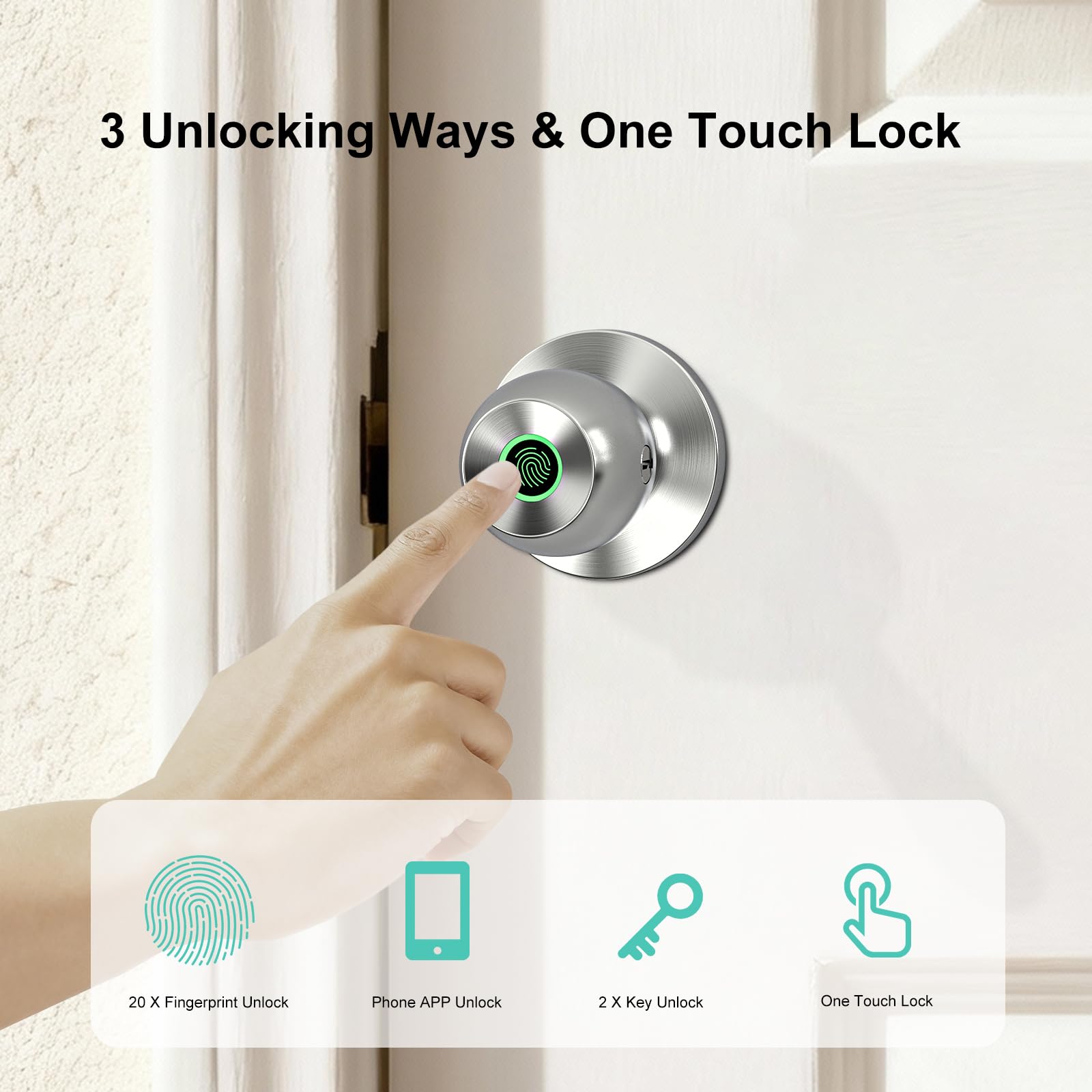52HZ Smart Fingerprint Door Lock - Keyless Entry -2 52HZ Smart Fingerprint Door Lock - Keyless Entry -2
