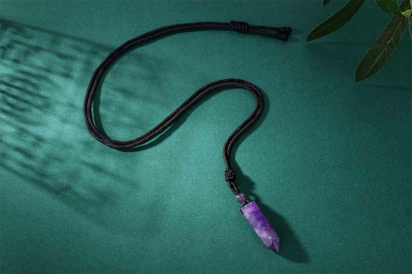 XIANNVXI Crystal Necklace for Men Women Adjustable Rope Hexagonal Point Healing Crystal Natural Stone Pendant Necklaces Gemstone Jewelry - Image 6