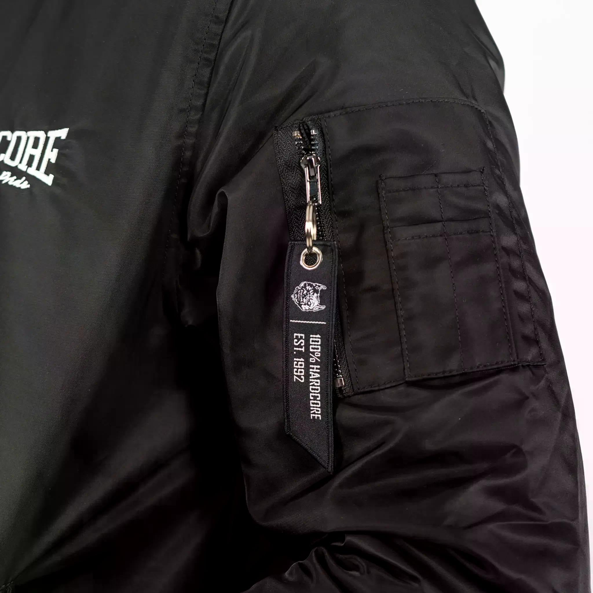 100% Hardcore Bomberjacke Branded Rage | Black | Schwarz Gabber Bomber Jacke