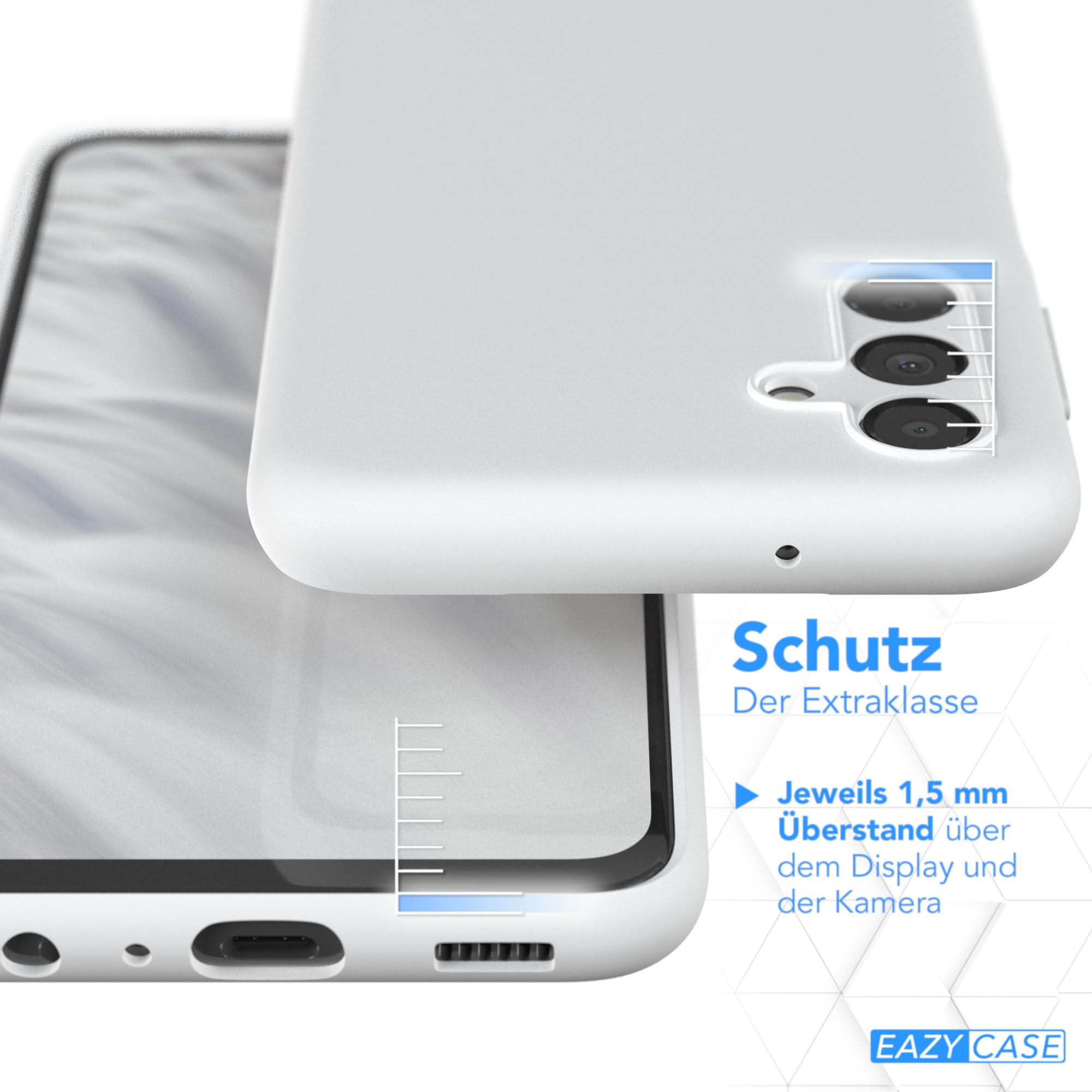 EAZY CASE Silikon Hülle Für Galaxy S23 Plus – Schlank, Mit Kameraschutz & Microfaser-Inlay, Rosa