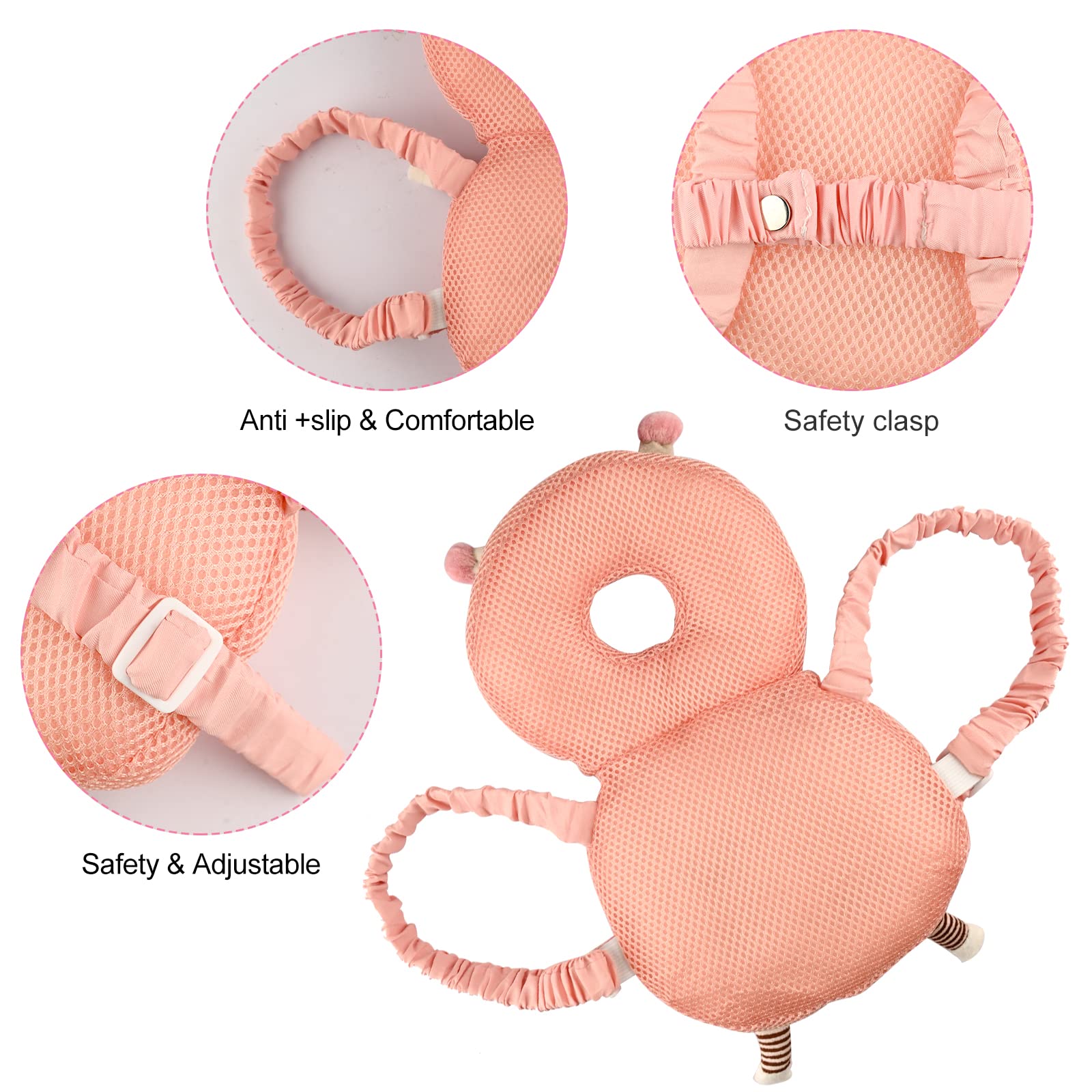 Protezione Testa E Ginocchiere Per Bambini - Cuscino Leone Per Gattonare E Camminare, Regolabile - Foto 4