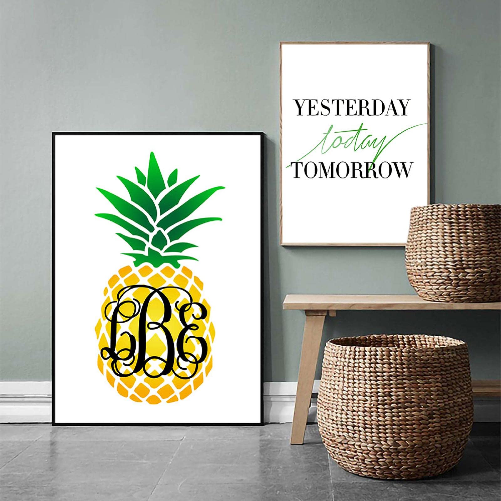 Cadre ananas abstrait poster scandinave décoration mur - 8
