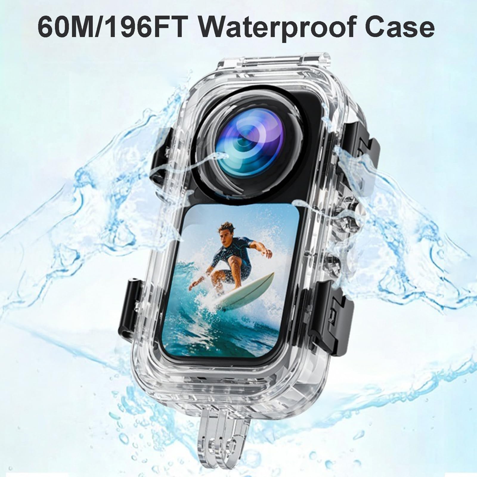 Funda de buceo invisible de 60 m compatible con cámara Insta360 X6 8K 360
