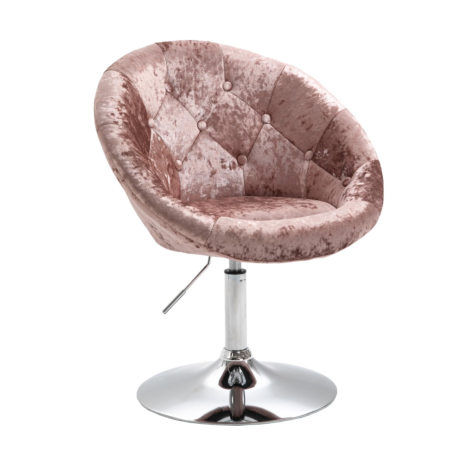 SVITA Havanna Cocktail-Sessel Lounge Clubsessel Drehsessel Samt-Optik glänzend Retro Barhocker Samt Champagner