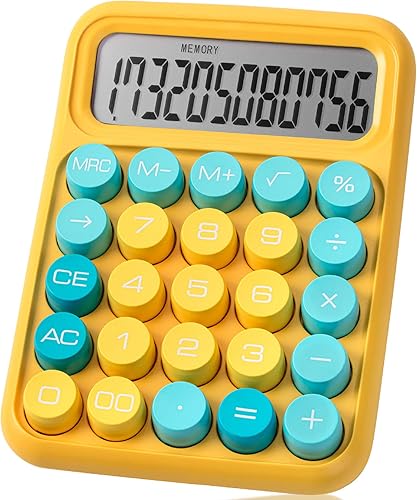Miniatura 12 de Mr. Pen - Calculadora de interruptor mecánico, 12 dígitos, pantalla LCD grande, botones grandes de calculadora púrpura Púrpura,Azul,Cítricos
