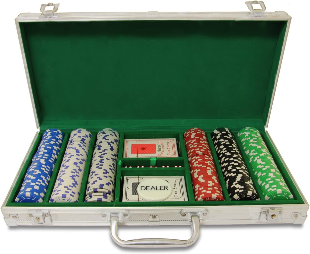 Poker Set200 chips 11.5 Gram 2 Decks 5 Dice and Dealer