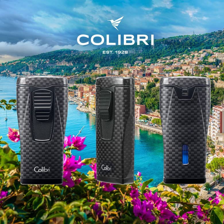 Encendedor Colibri Monaco Triple Jet para cigarros negro miniatura 3