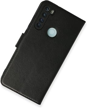 Nevarium Xiaomi Redmi Note 8 Uyumlu Kılıf Kapaklı Cüzdan Standlı Deri - Siyah