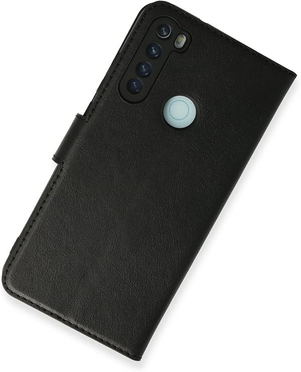 Nevarium Xiaomi Redmi Note 8 Uyumlu Kılıf Kapaklı Cüzdan Standlı Deri - Siyah