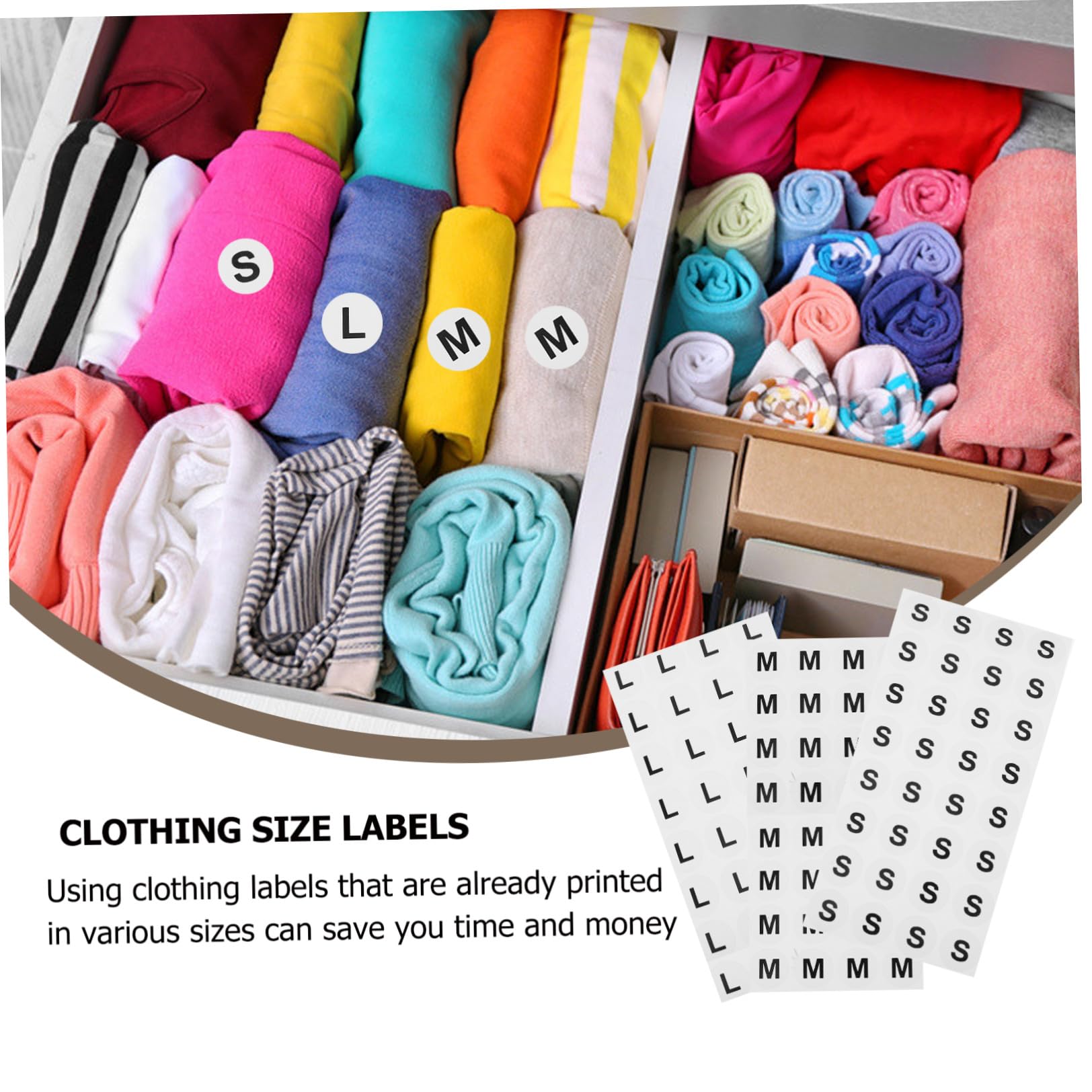 jojofuny 3 Series Pegatinas Material Delgado A Granel Prenda Etiquetas Adhesivas Stickers Tamaño De La Etiqueta De La Ropa Etiqueta Del Tamaño De La Ropa Autoadhesivo De Pvc 1500 Piezas*3