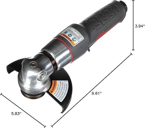 Miniatura 8 de Ingersoll Rand 3445MAX - Amoladora angular de aire rueda de 45 pulgadas 58 pulgadas 11 rosca 12000 RPM escape trasero 088 HP