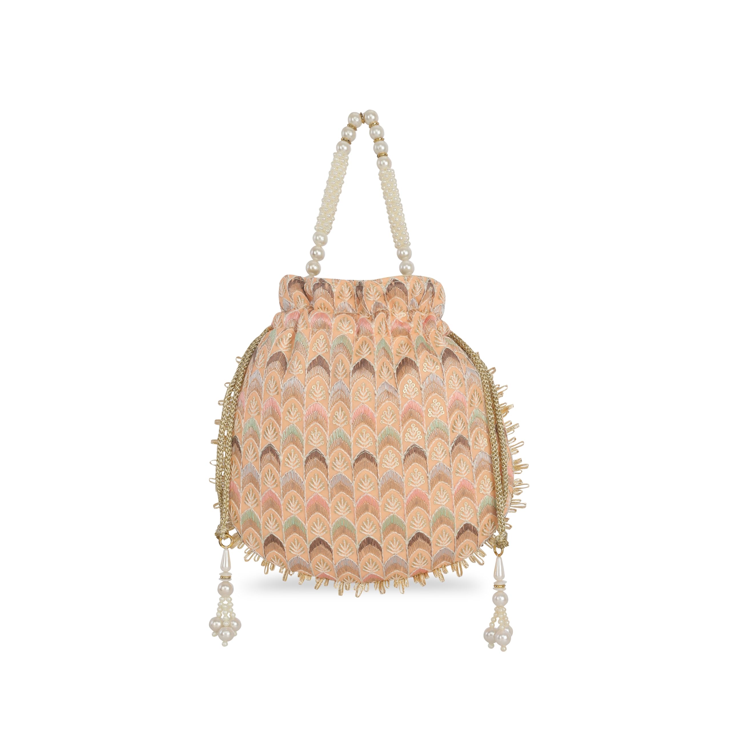 Women's Noor Chevron Embriodered Potli | Ladies Purse Handbag-image-30