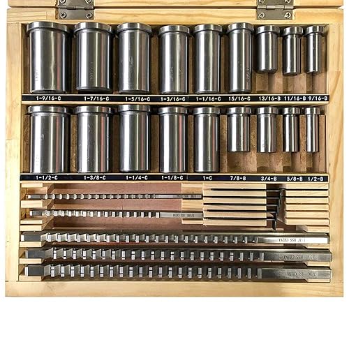 Juego de 30 brochas, herramientas industriales HSS pulgadas para torno, B -18 pulgadas, B - 316 pulgadas, C - 14 pulgadas, C - 38 pulgadas, C - 516