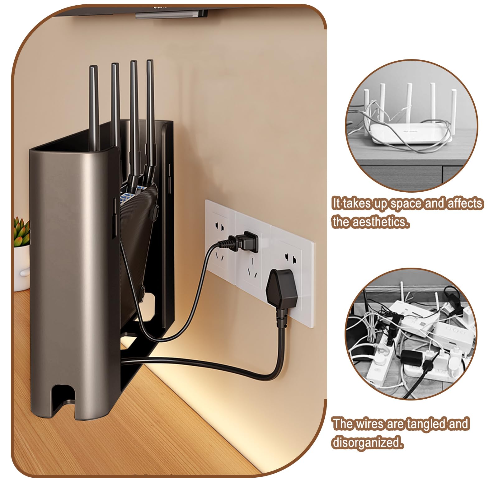 Router-Schrank – Aufbewahrungsbox – Versteck – Router-Box – Wandbox – Wandgehäuse – WLAN-Regal – WiFi-Schrank
