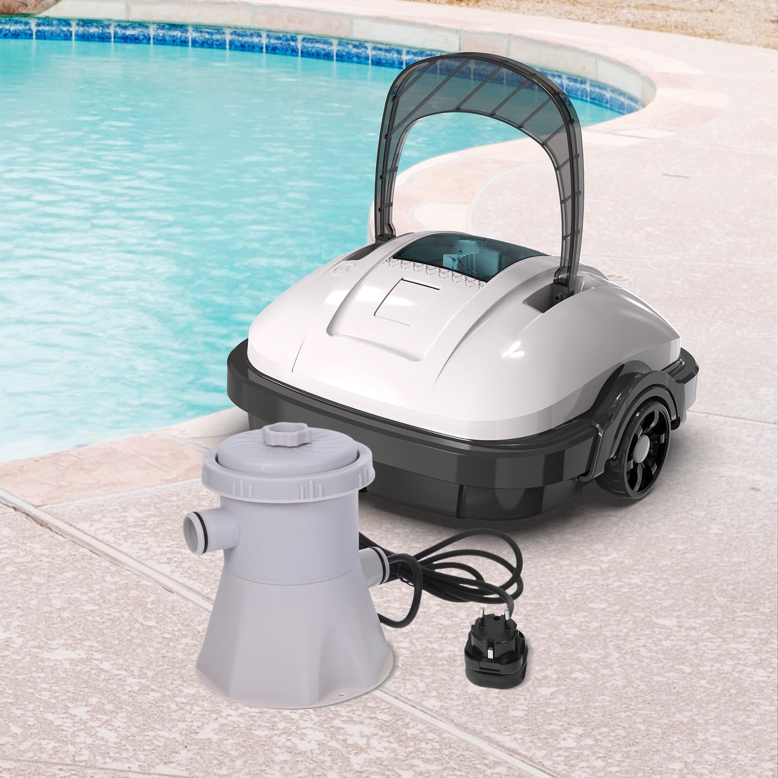 Bomba de Filtro de Piscinas Eléctrica Fácil y Filtración Automática para Decoracion Verano en Piscinas Comerciales y Limpieza