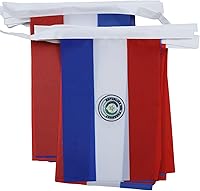 Vista 328 de Guatemala 19.7 ft BUNTING Flag 20 banderas 9'' x 6'' - Banderas de cuerda guatemalteca 5.9 x 8.3 in - AZ FLAG