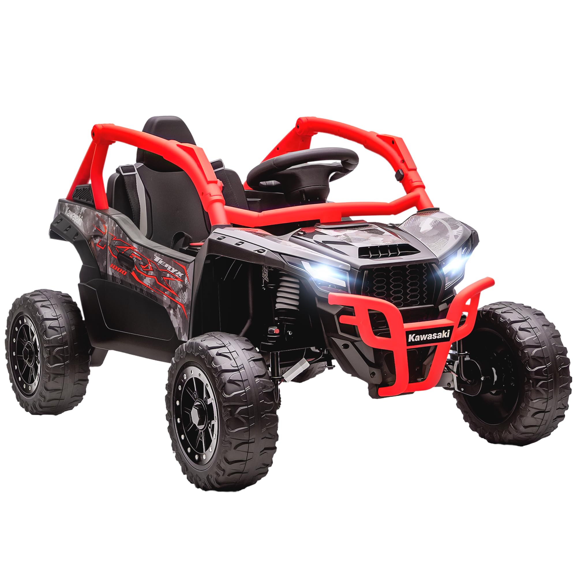 Qaba 12V Ride on Car Truck Licensed Kawasaki TERYX KRX 2WD 3-8