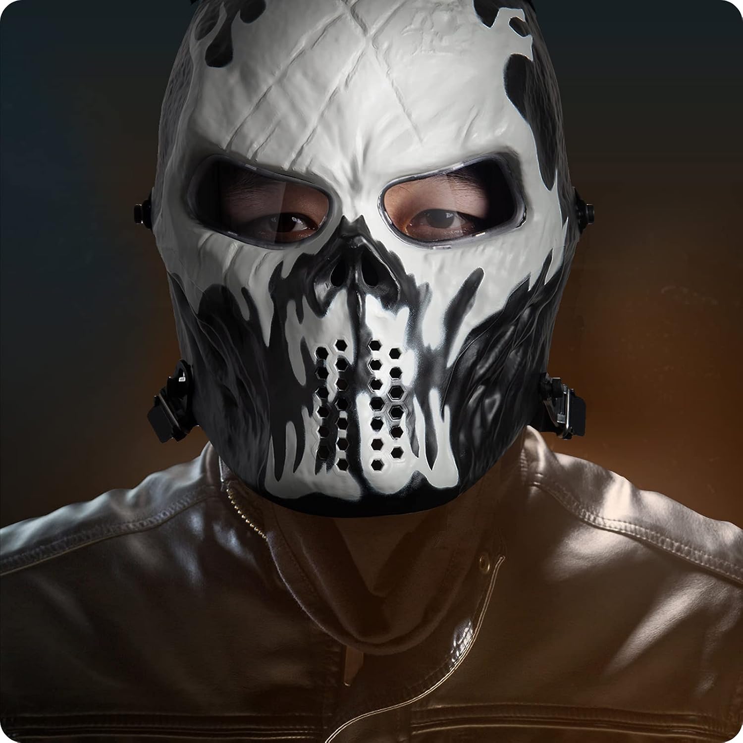 OutdoorMaster Full Face Airsoft Mask with Metal Mesh Eye Protection