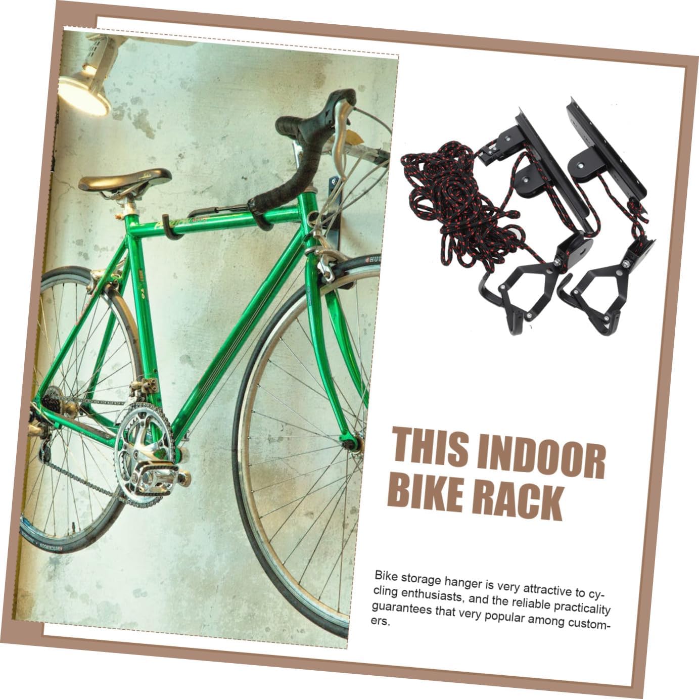 1set Indoor Bike Wall Rack Hanging Hook Stable Design for Garage and Apartment Storage Easy to Install Bike Holder for Cycling Enthusiasts