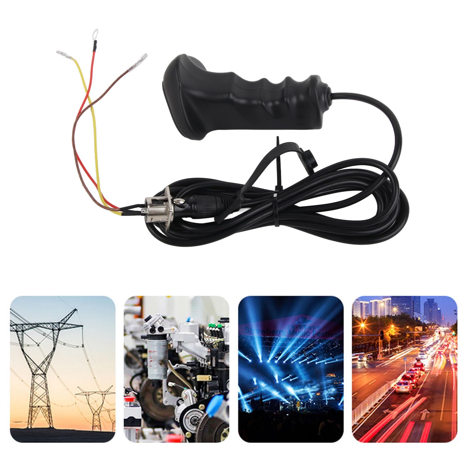 Telecomando Manuale Cablato per Verricello, Antinvecchiamento 12V‑24V 250A Maniglia per Verricello con Filo Resistente Alle Intemperie Cavo 3, 6 M Facile Installare
