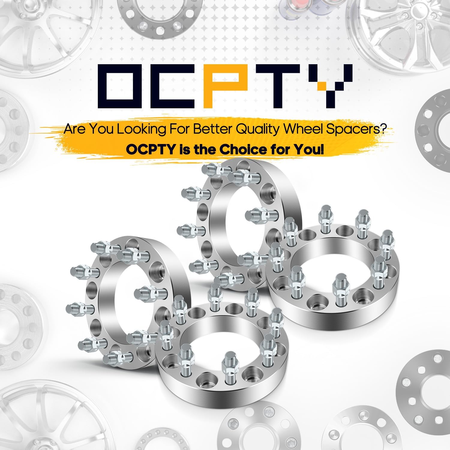 OCPTY 4PCS 8x6.5 to 8x6.5 Wheel Spacers 1.5" Wheel Adapters 9/16" Studs 126.15mm Center fit for 1978,1981,1984-1985,1987 for Chevrolet for C20 / 1979-1980,1983,1986 for Chevrolet for C30