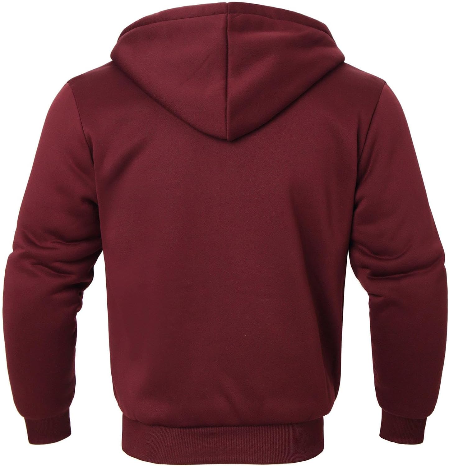 LeeHanTon Hoodies for Men Winter Warm Heavyweight Sherpa Lined Fleece Zip Up Hoody Jacket - Image 4