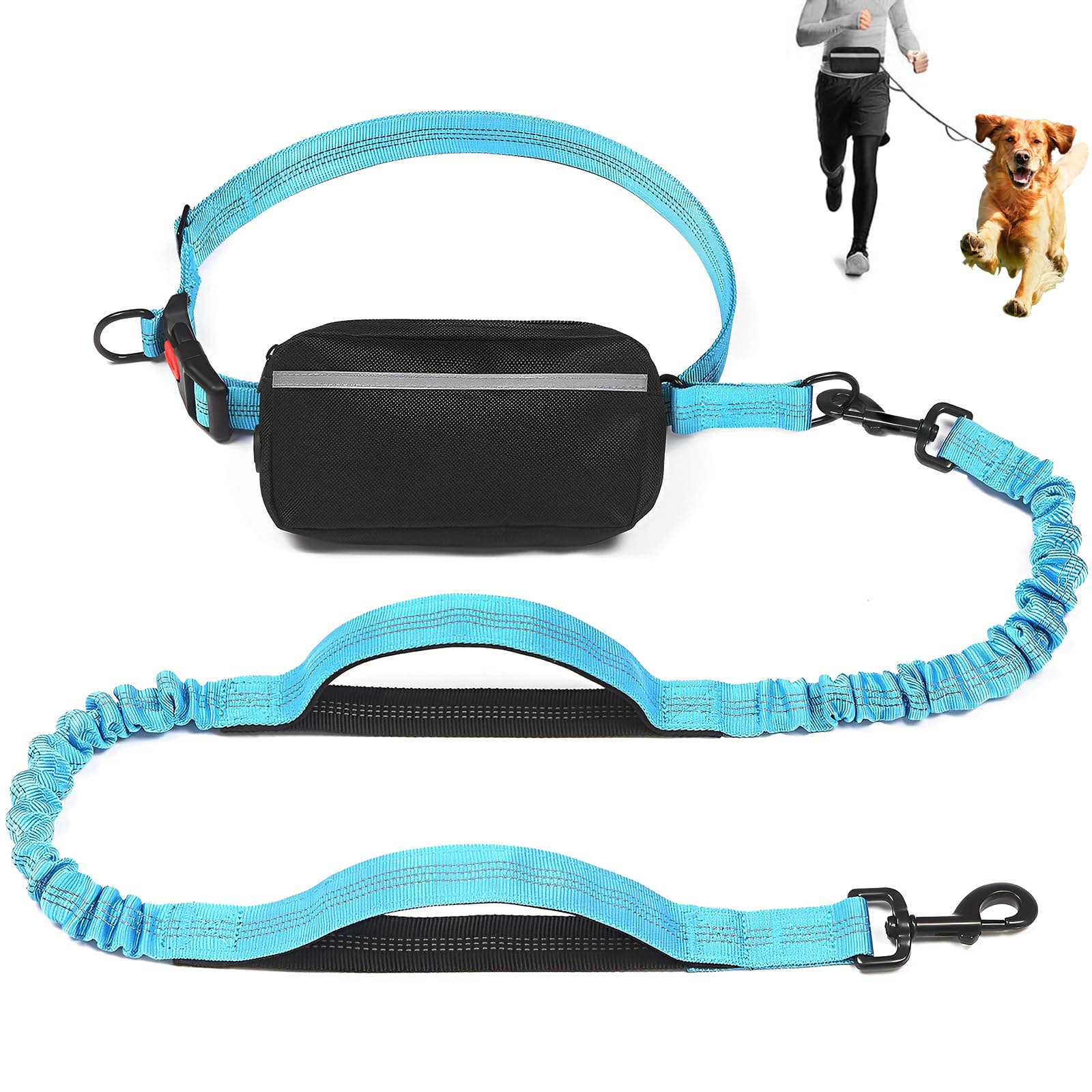 Miawtro Joggingleine Hunde, 130–173 cm Verstellbare Bauchgur