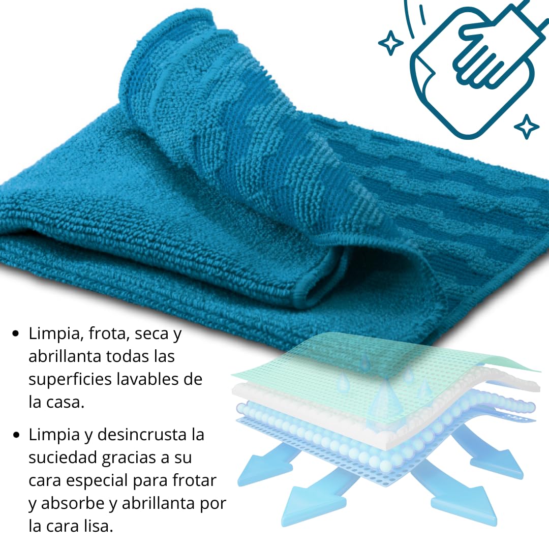 Stanhome Bath Cleaner e Panno Panno Scratchy Cloth, Pack Pulizia Bagno Anticale Disincrostante, Rimuove sporco e macchie, dona lucentezza alle superfici (1000 ml)