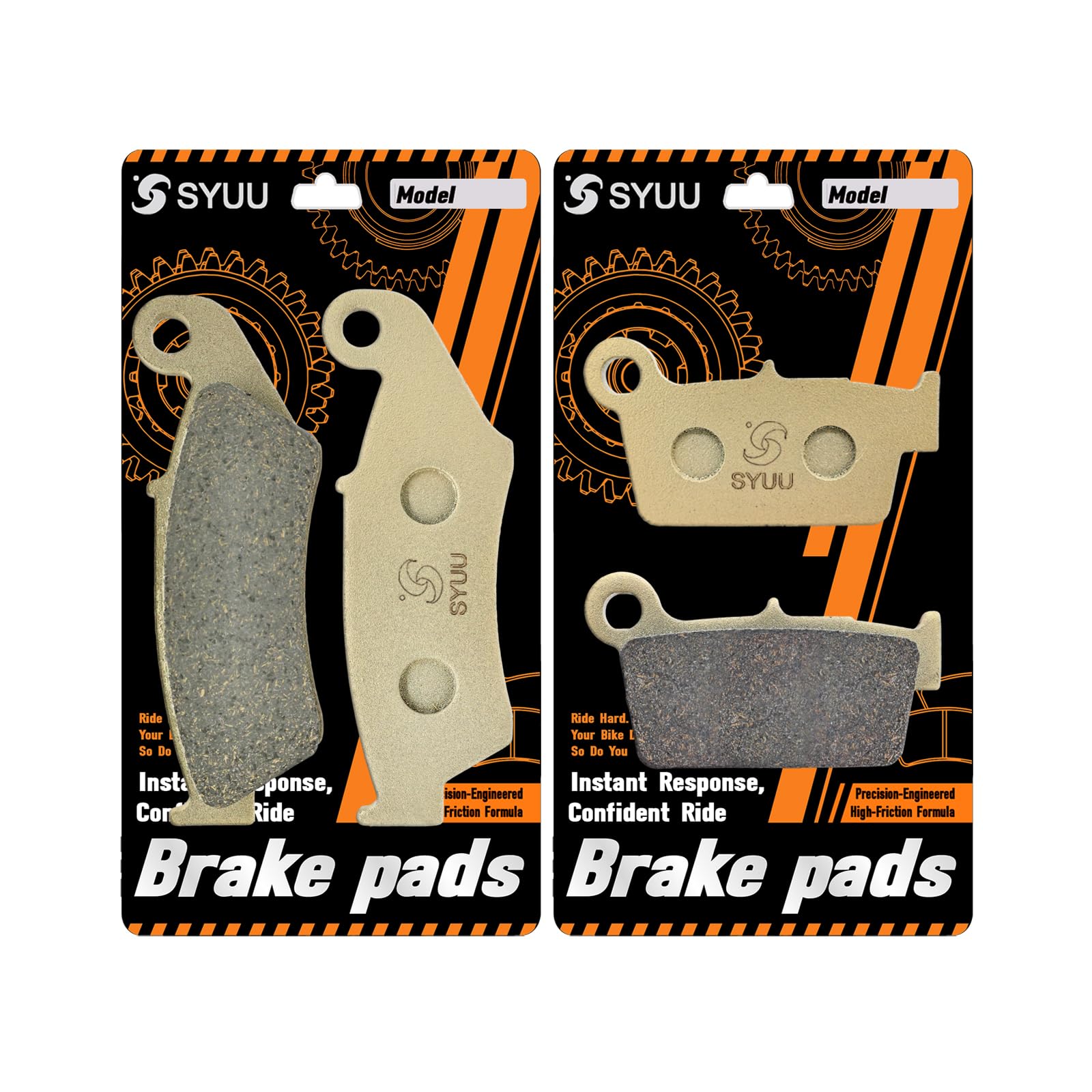 Motocicleta Fibra de cobre delantero y trasero Pastillas de freno Compatible con Suzuki RMZ 250 RM-Z 250 K4 K5 K6 K7 K8 K9 L0 L1 L2 L3 2004-2009 2010 2011 2012 2013 FA185F FA367R