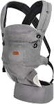 Baby Carrier Newborn to Toddler - Ergonomic, Cozy and Lightweight Infant Carrier, Effortless & Ideal for Hands-Free Parenting, Enhanced Lumbar Support (Grey)