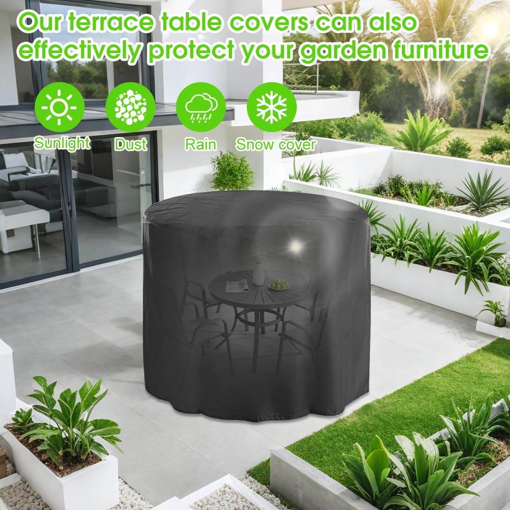 Abdeckung für Gartenmöbel, 100 x 100 cm Wasserdicht Abdeckplane, Gartentisch Abdeckplane, Robustes Oxford-Gewebe Schutzhülle für Terrassenmöbel Lounge Sofa, Sitzgruppe