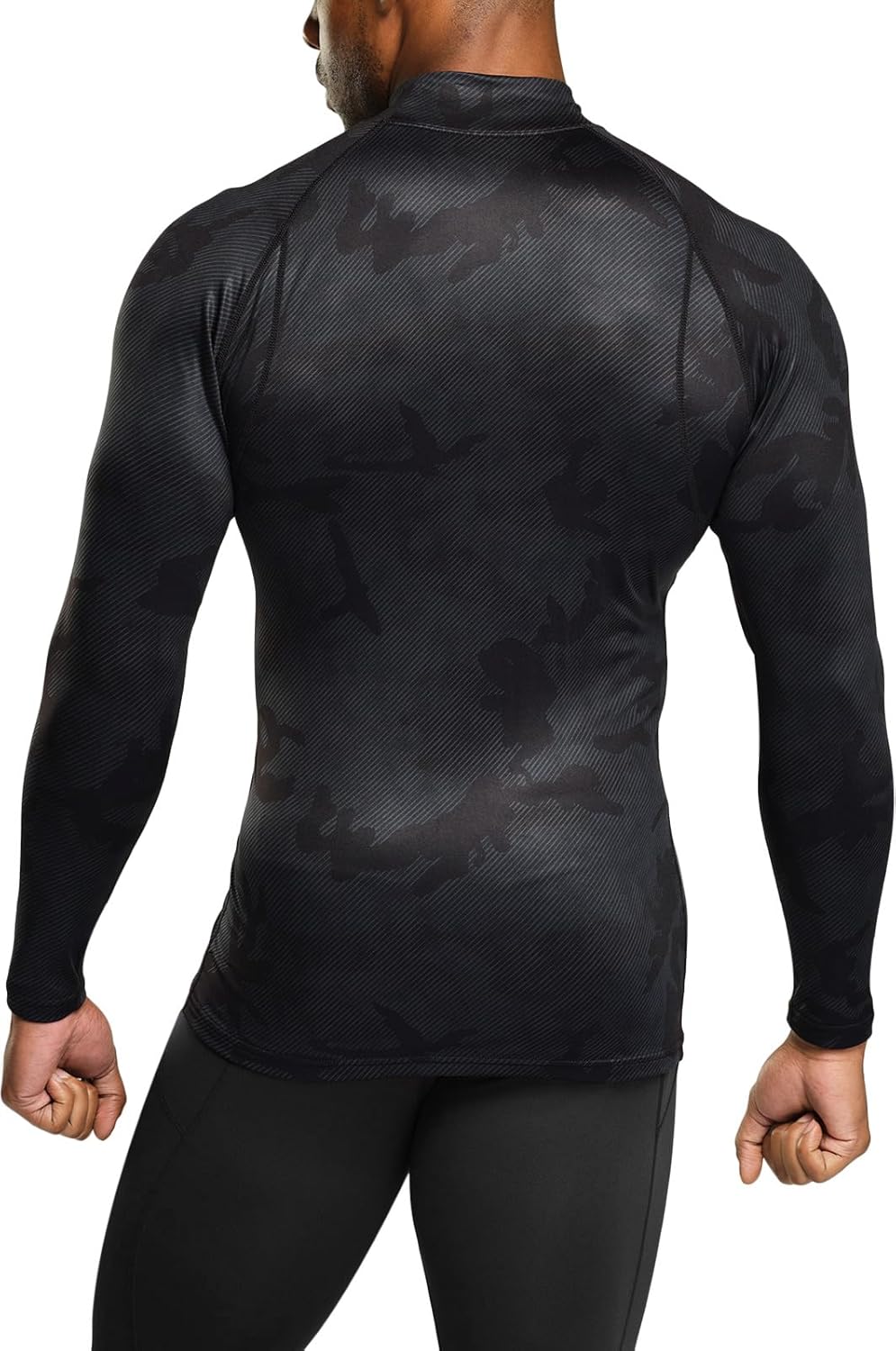 TSLA Men's Thermal Long Sleeve Compression Shirts, Mock/Turtleneck Winter Sports Running Base Layer Top - Image 3